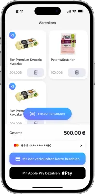 Warenkorb in der App