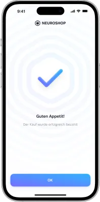 Erfolgreich abgeschlossener Einkauf