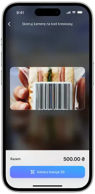 Smartfon ze skanerem kodów kreskowych