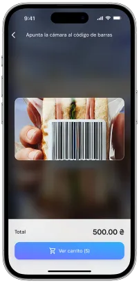 Smartphone con escáner de códigos de barras