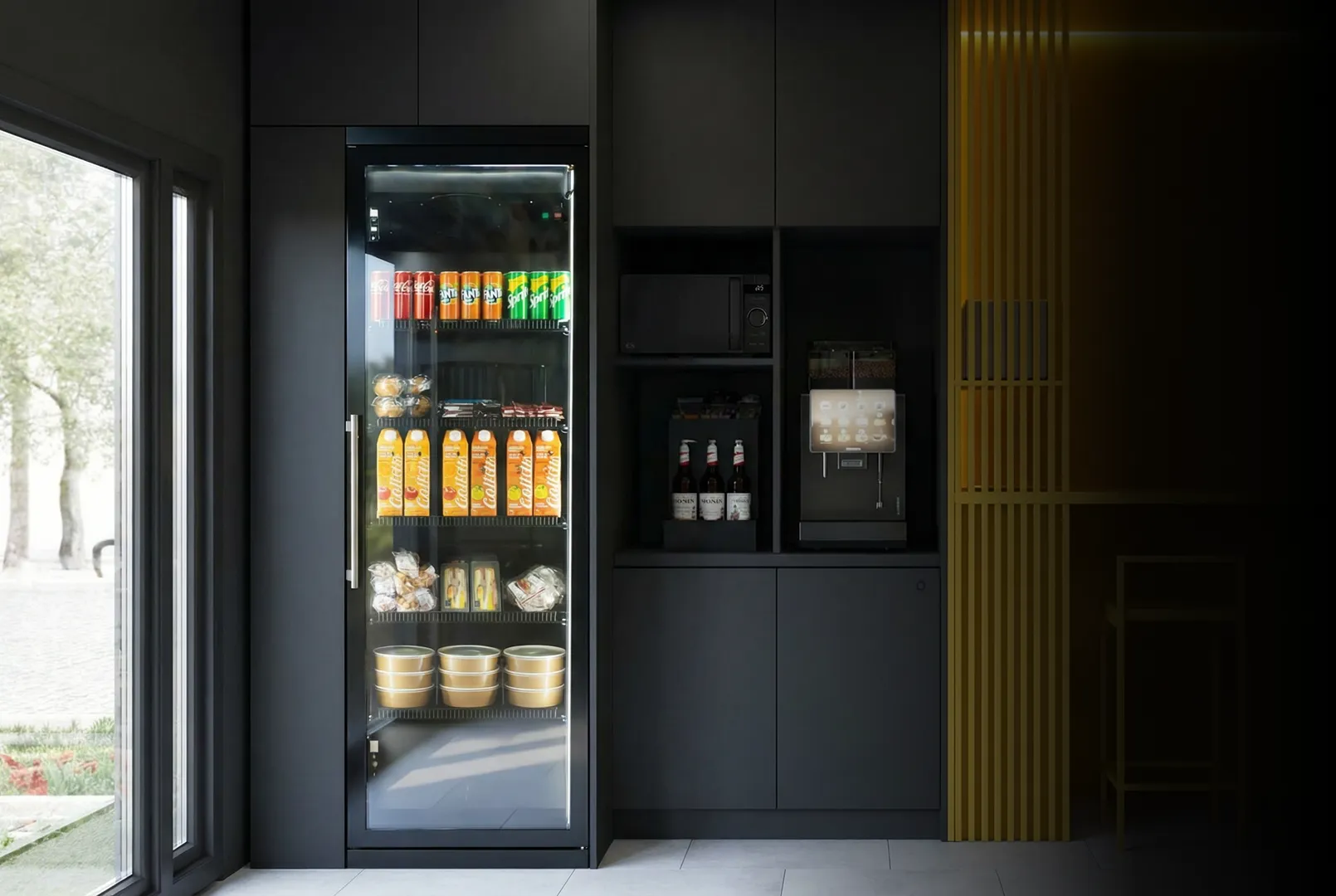 Refrigerator in the kitchen